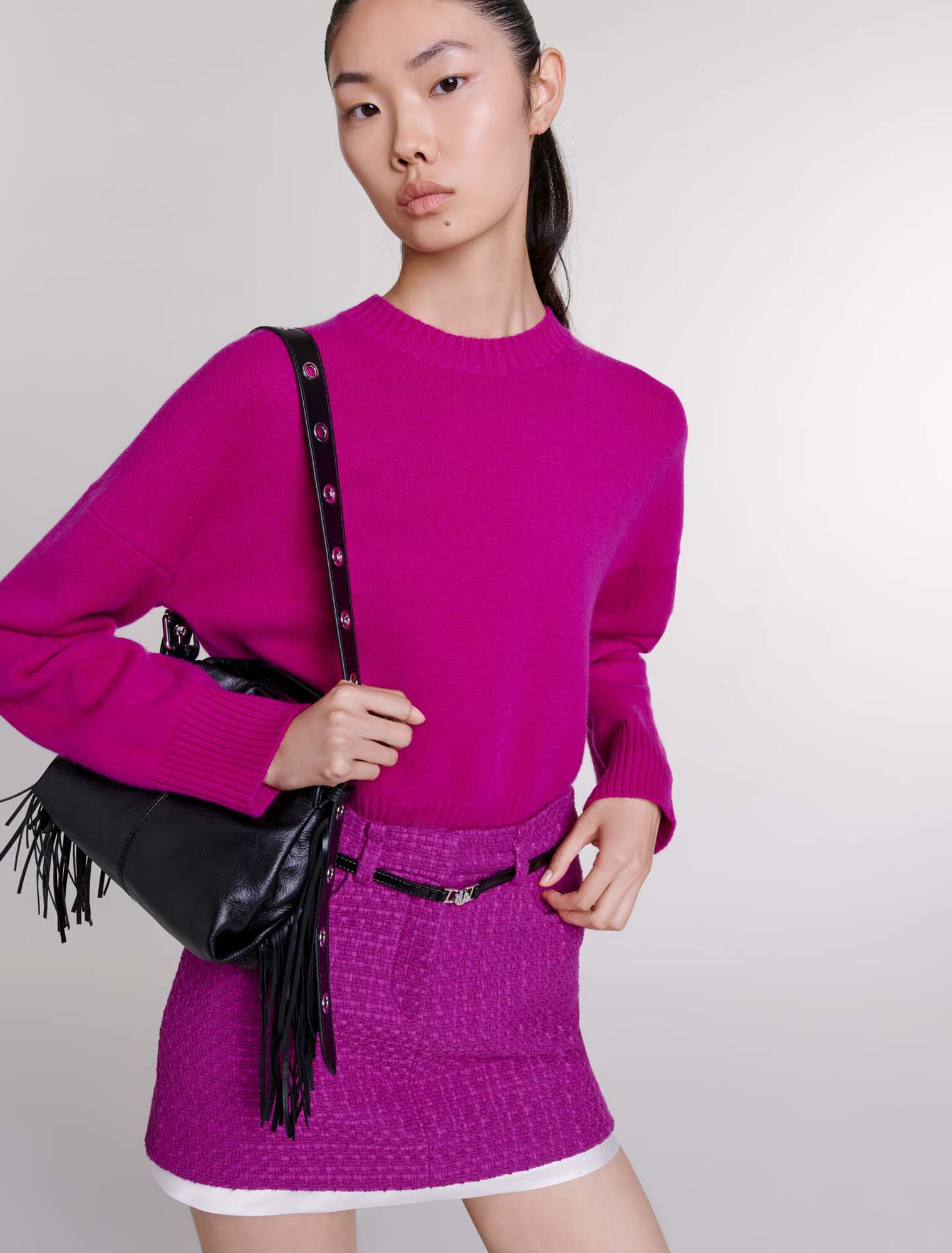Mini-jupe en tweed
