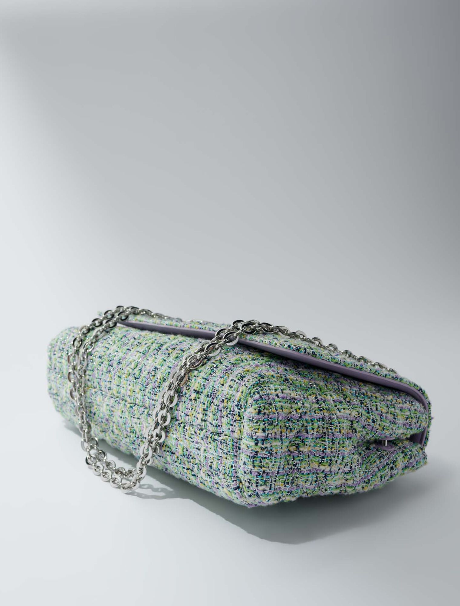 Sac clover à chaînes en tweed