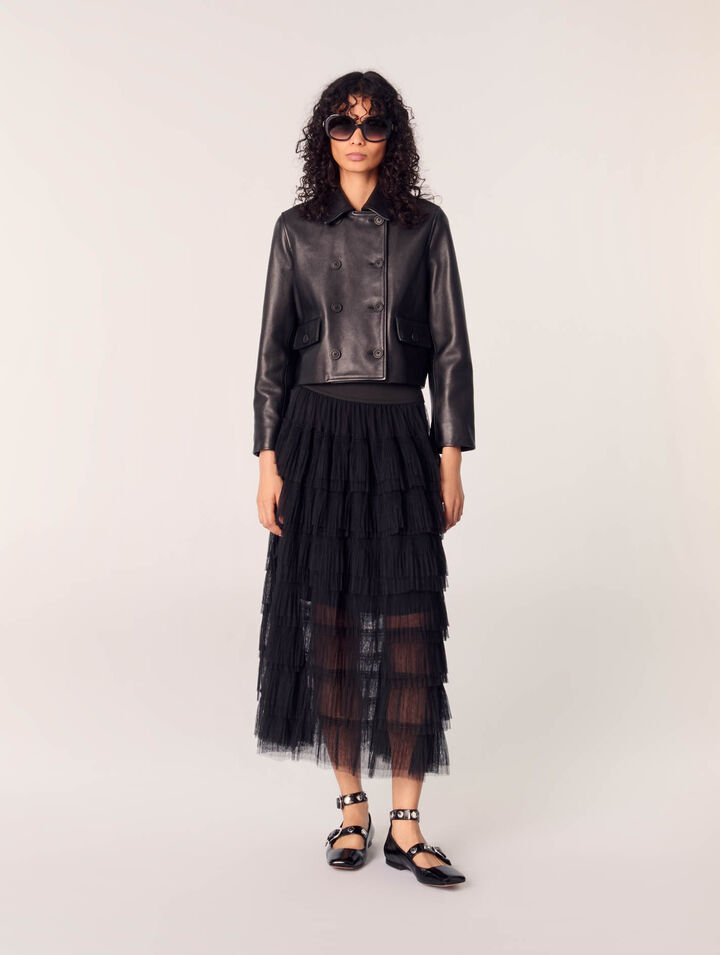 Jupe midi en tulle