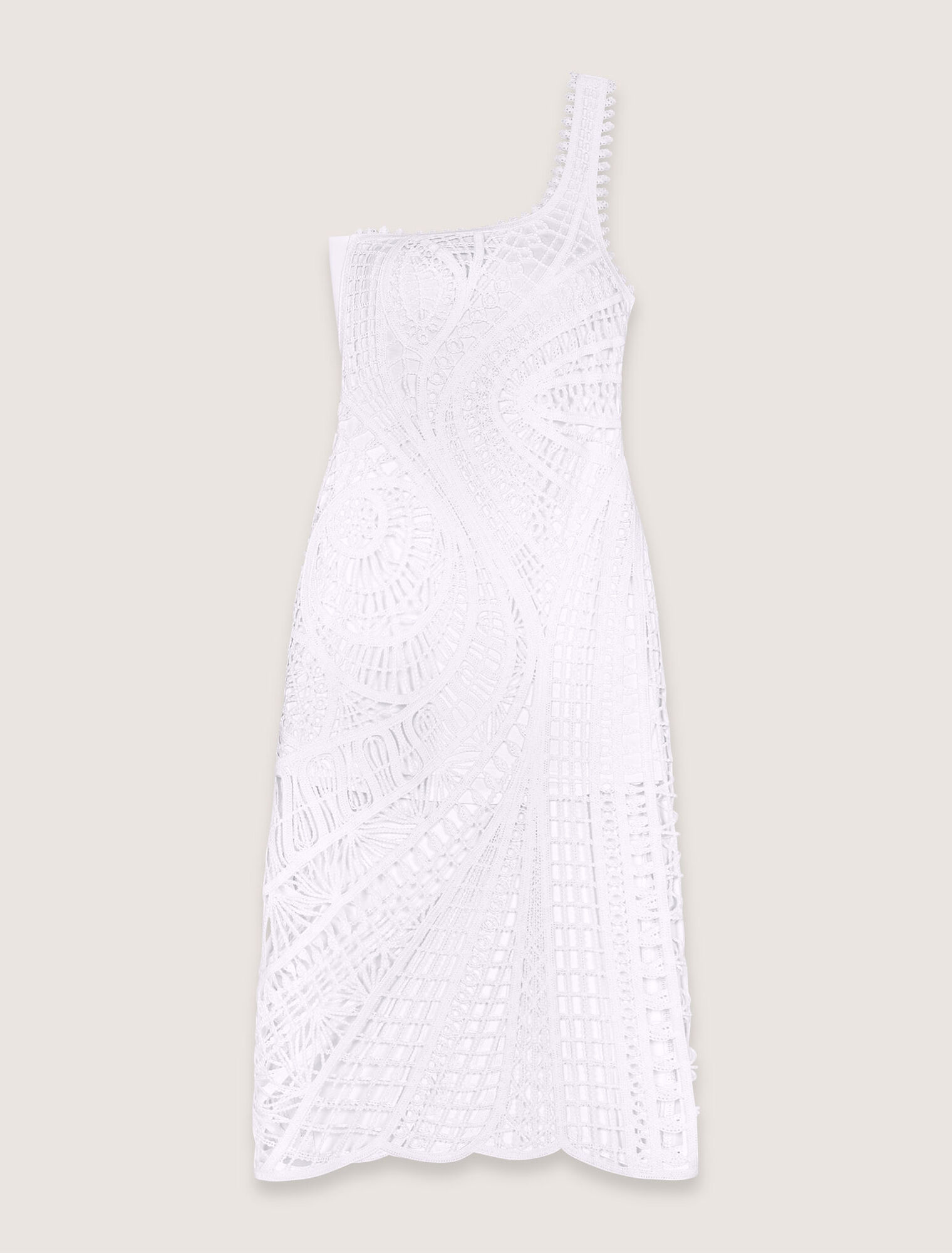 Robe longue asymétrique en crochet