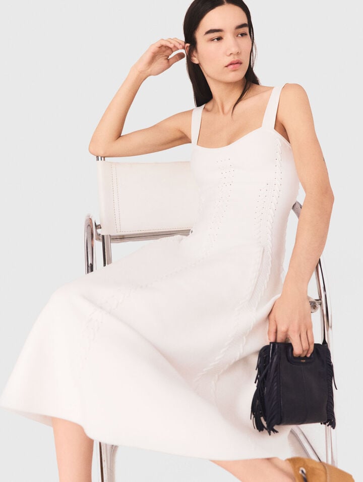 Robe patineuse longue en maille