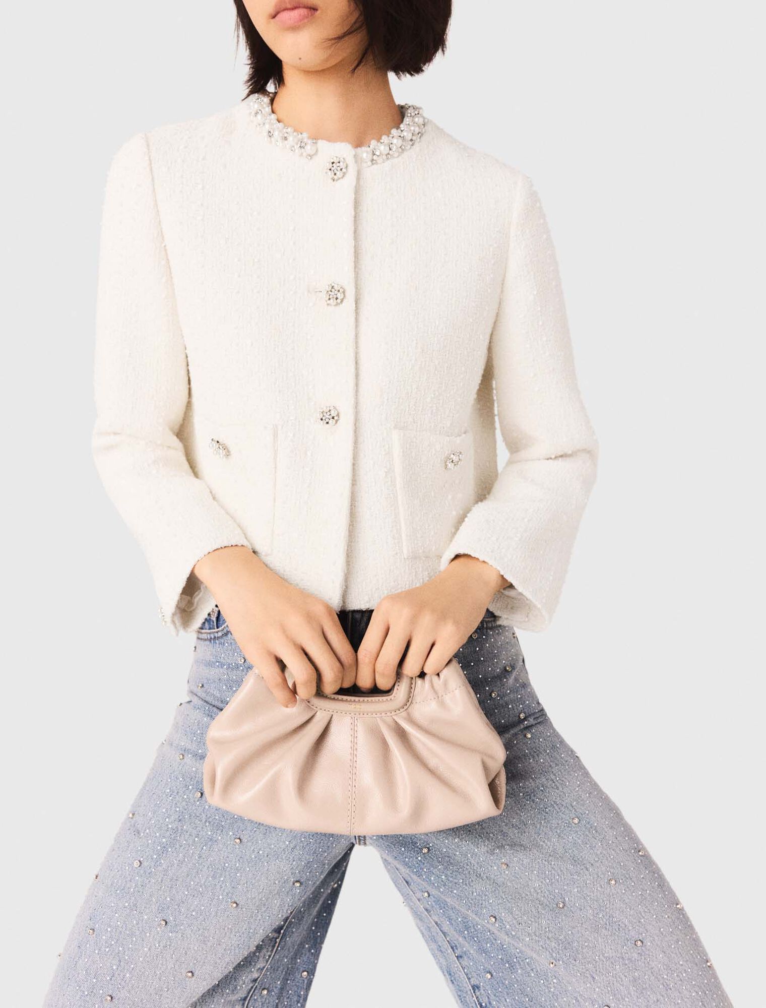 Mini clutch en cuir naplak