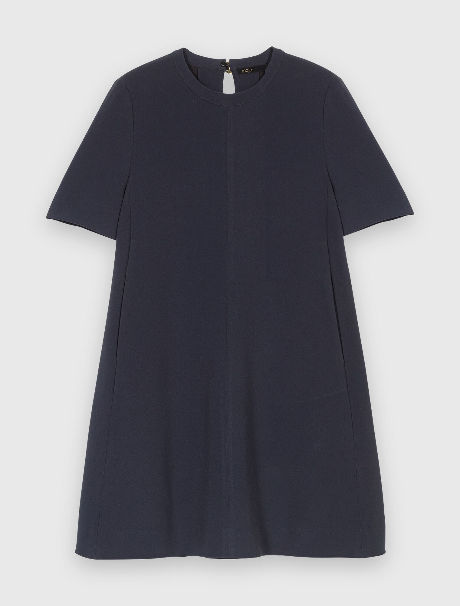 Robe trapèze en crêpe lourd