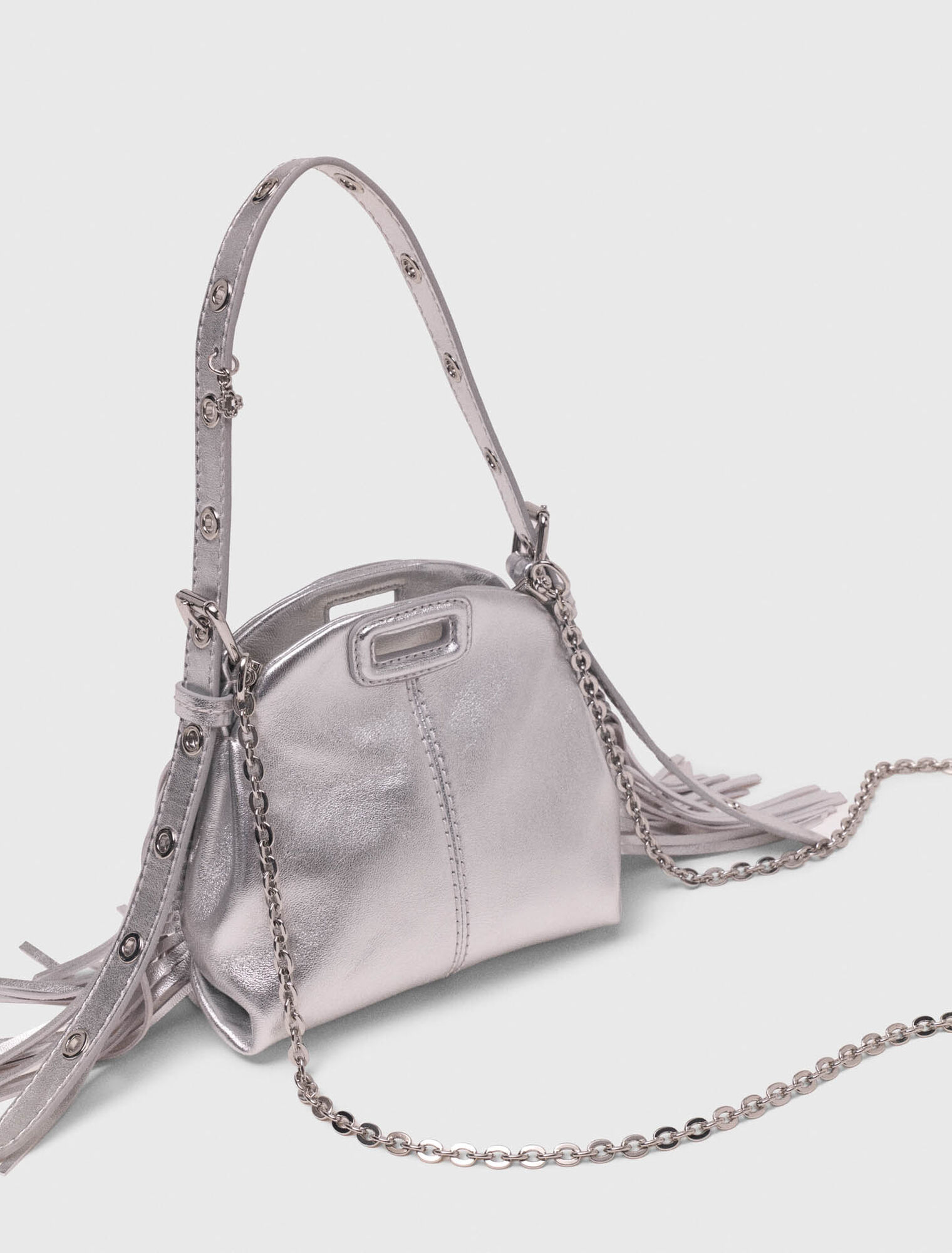 Sac Miss M micro en cuir métallisé