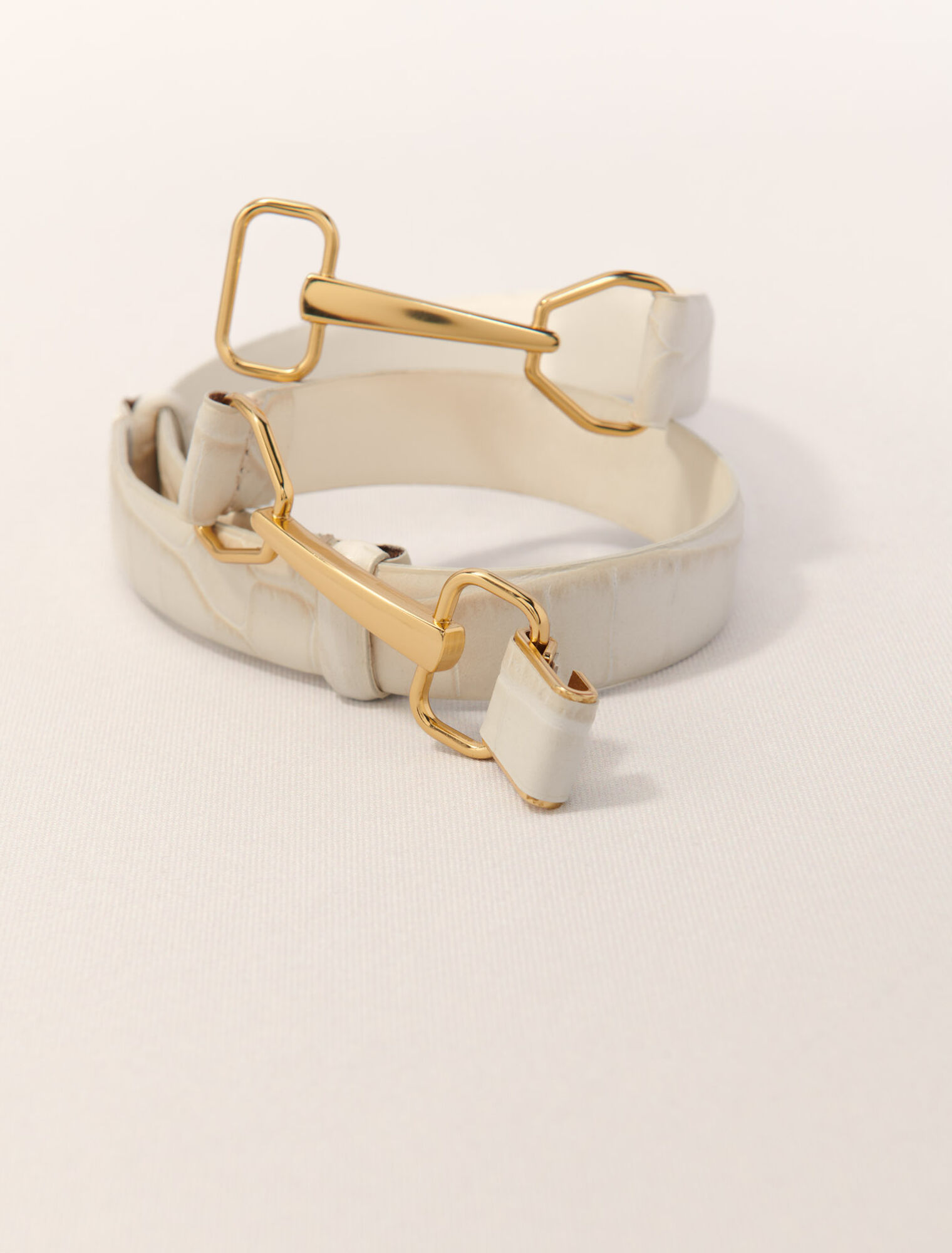 Ceinture en cuir et boucle mors