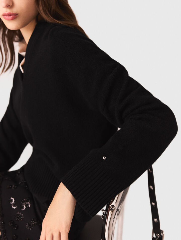 Cardigan à col polo ouvert