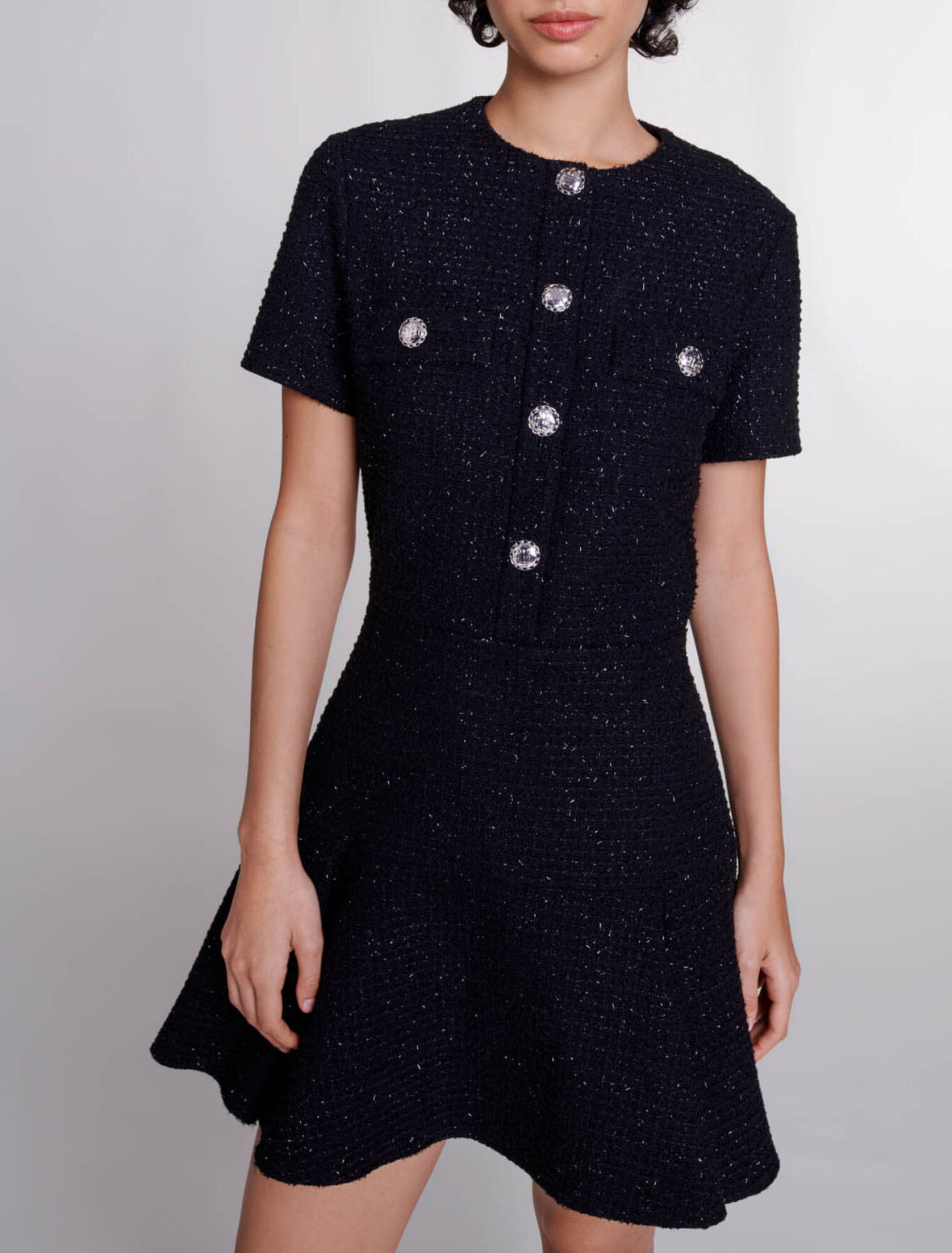 Robe courte en tweed