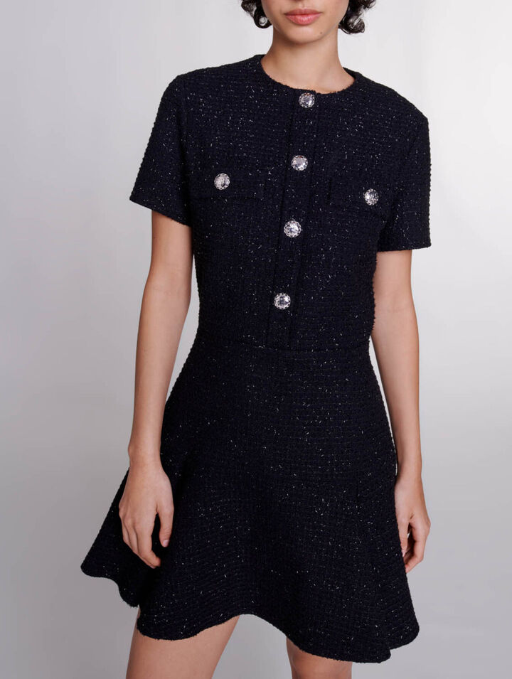 Robe courte en tweed