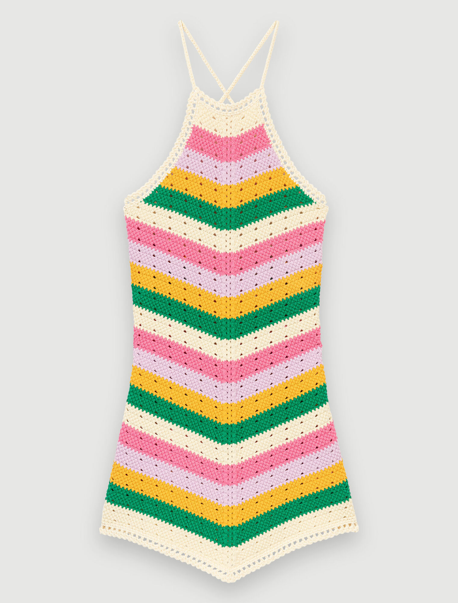 Robe en maille multicolore