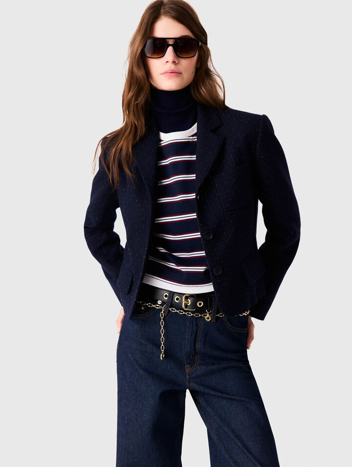 Cropped suit jacket
