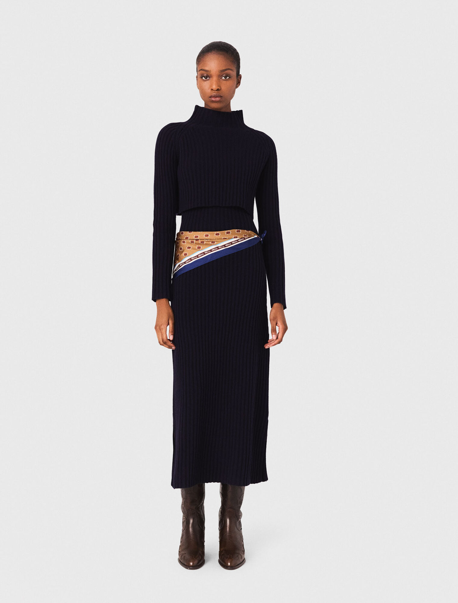 Robe en maille avec pull amovible