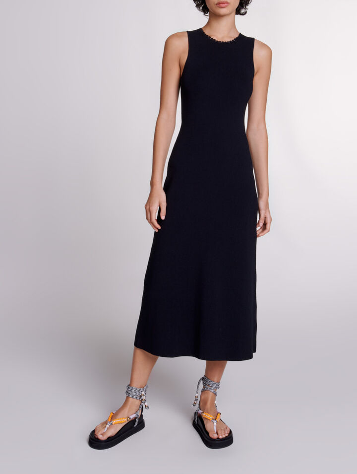 Cutaway knit maxi dress