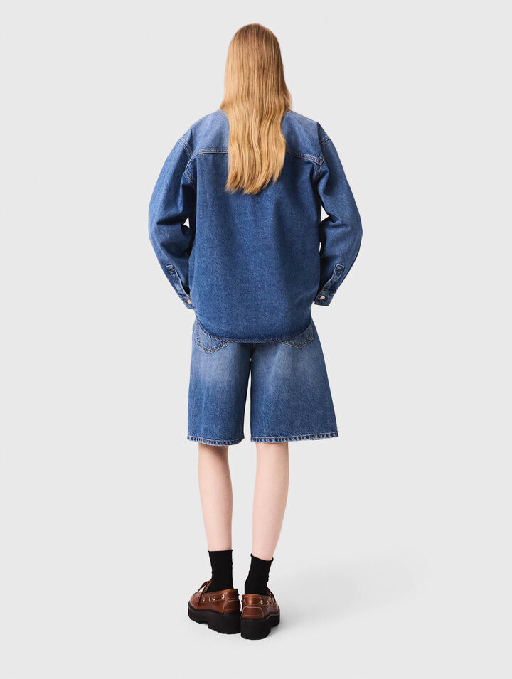 Veste en jean délavé