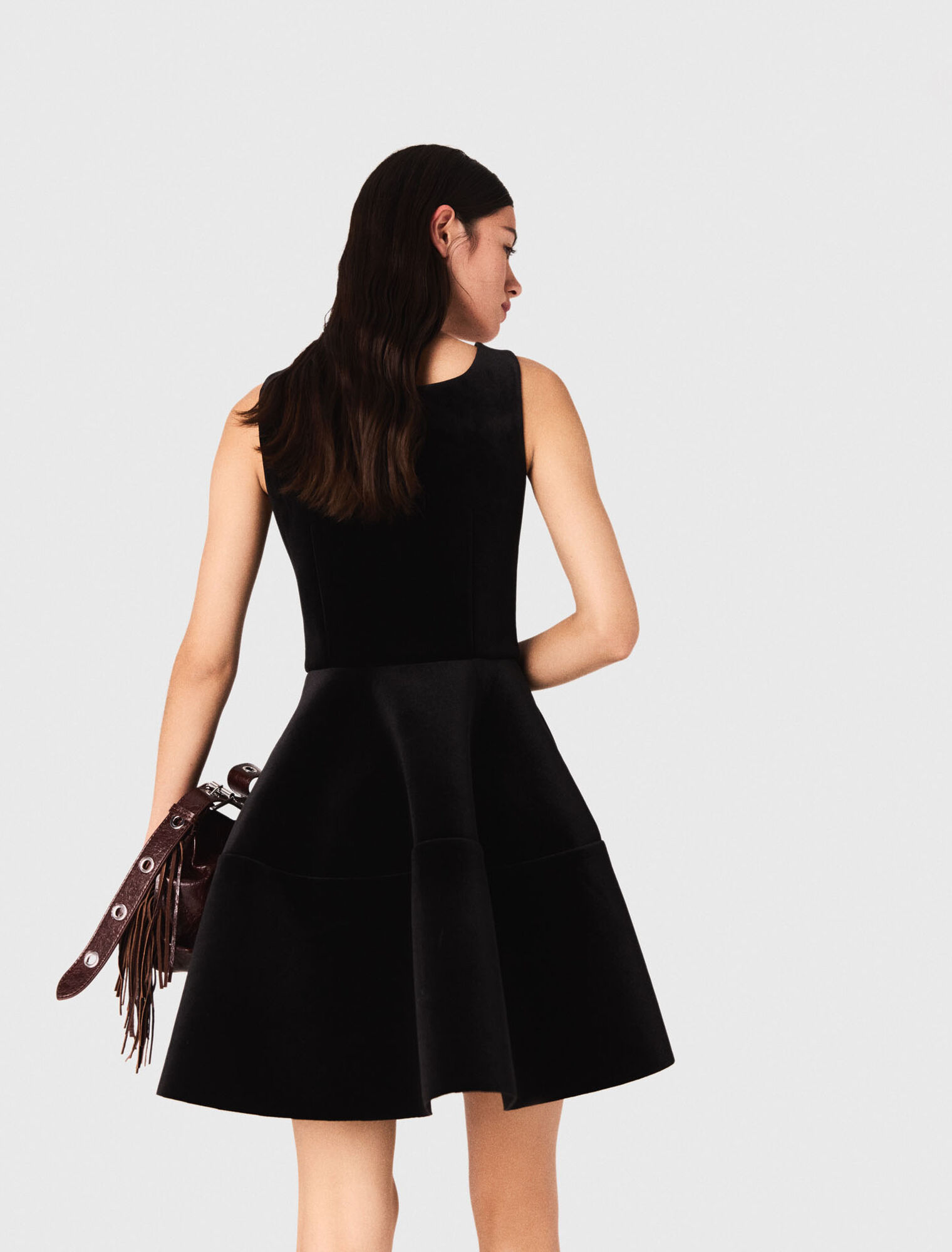 Robe courte patineuse en velours