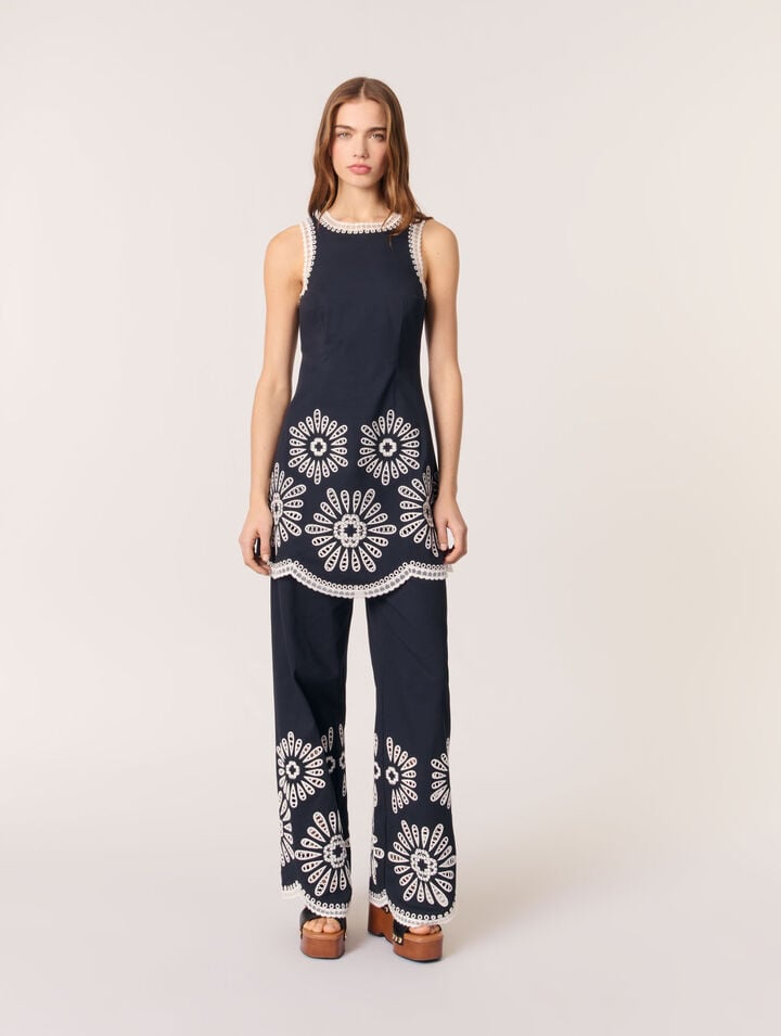 Robe courte avec détails crochet