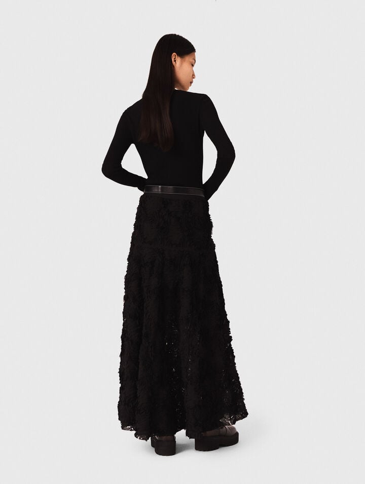 Long embroidered skirt