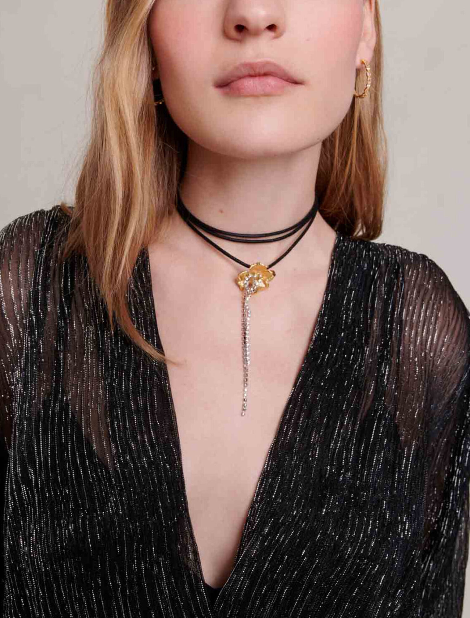 Robe courte métallisée