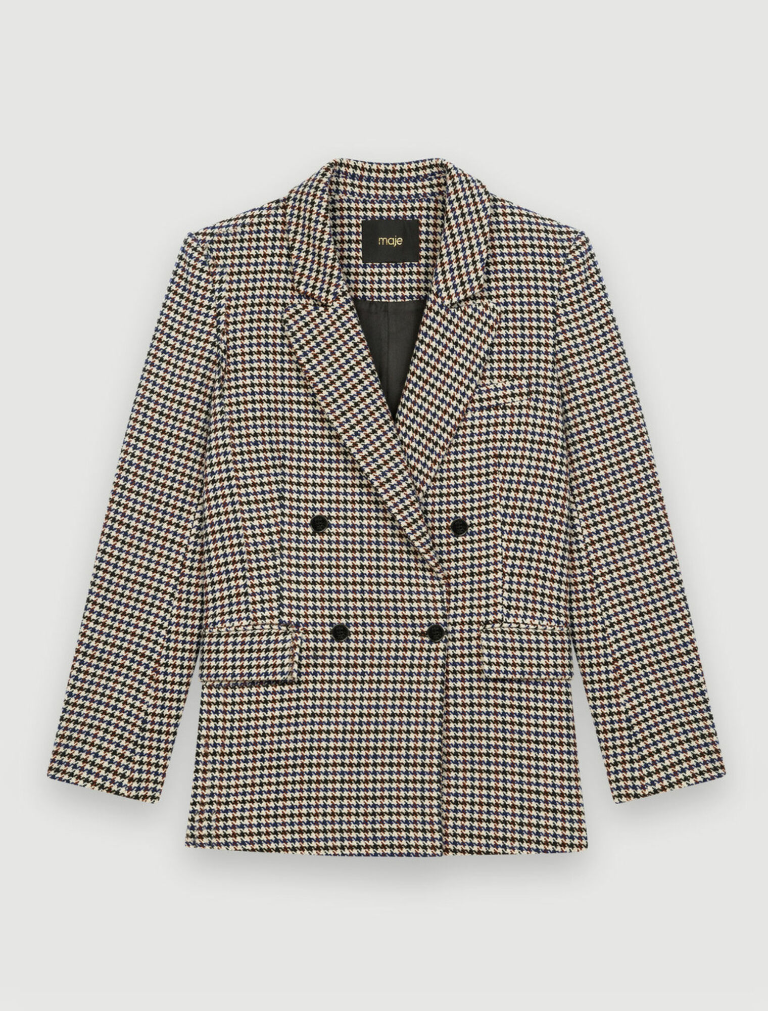 Wide, thick houndstooth jacket