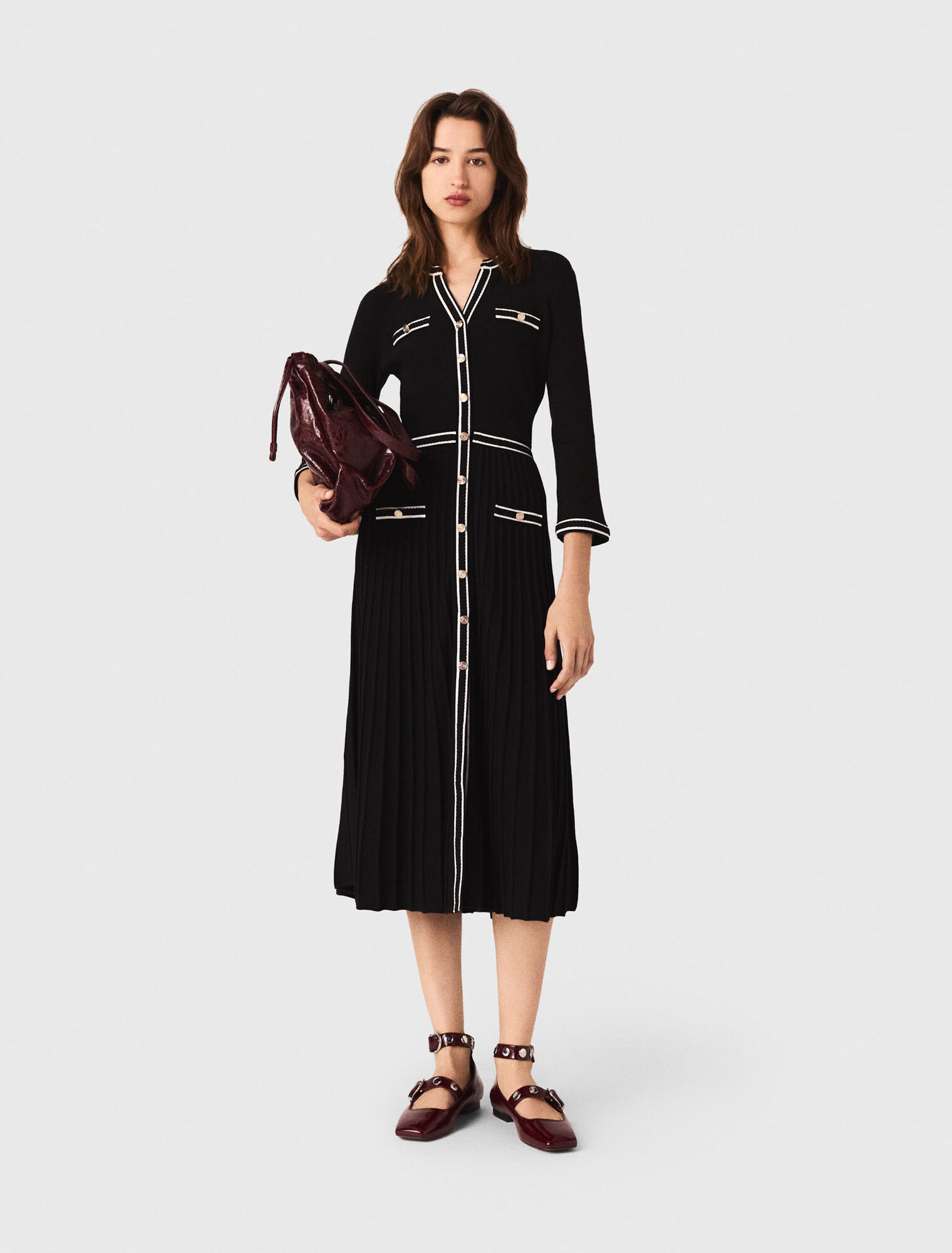 Robe mi-longue en maille