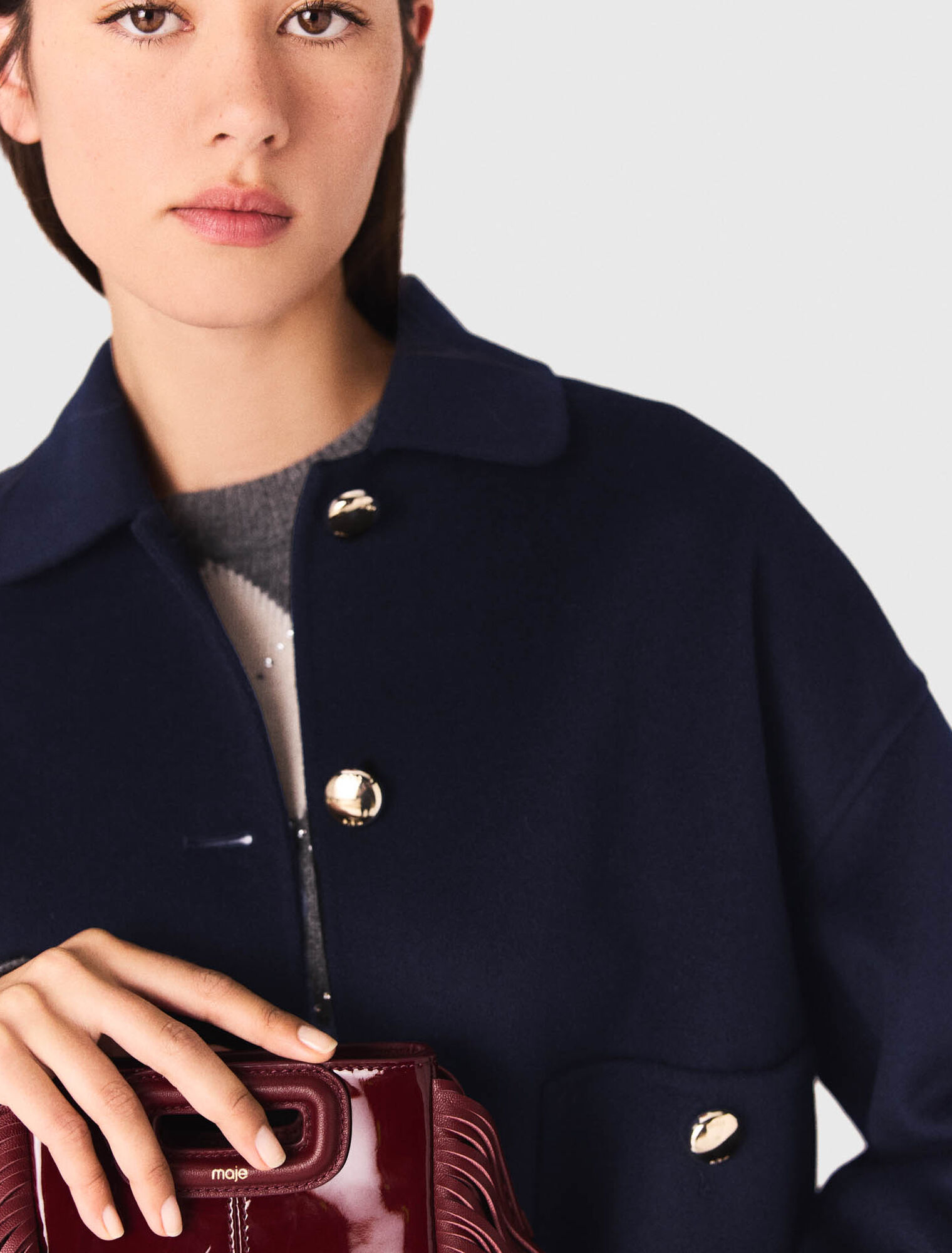 Cropped wool jacket