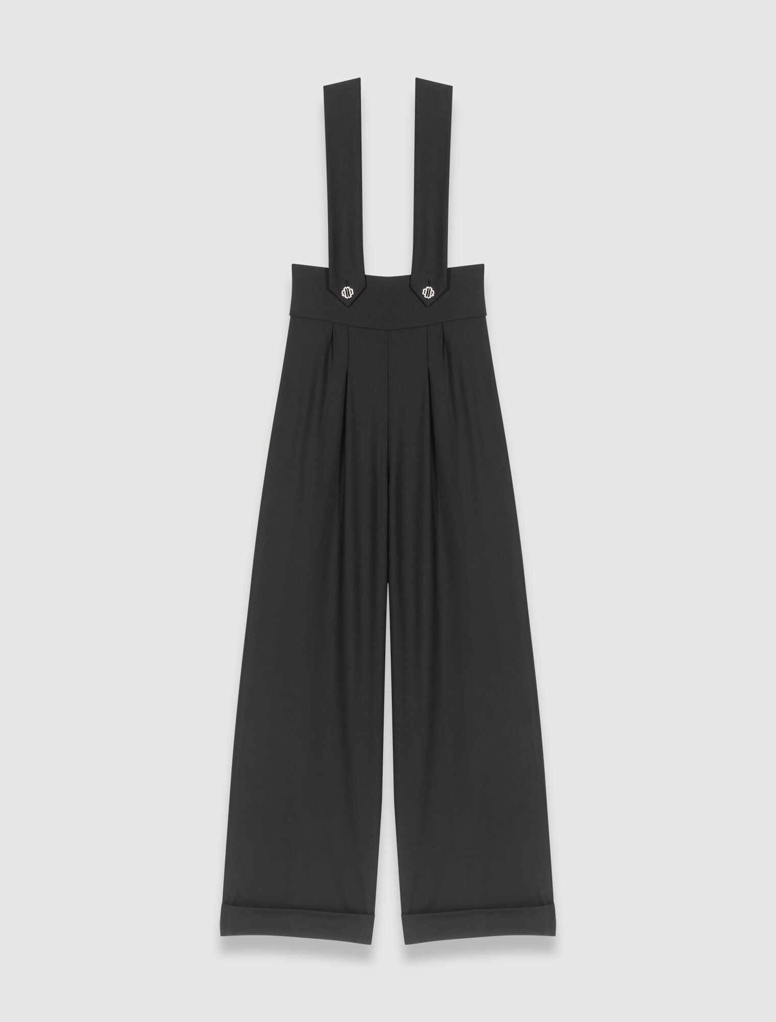 Pantalon large à bretelles