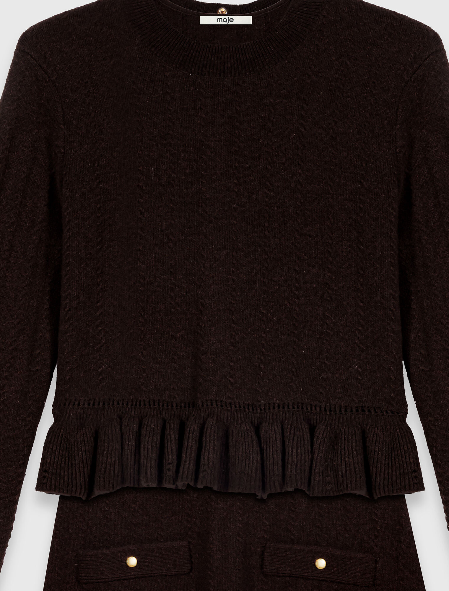 Knit dress with removable jumper