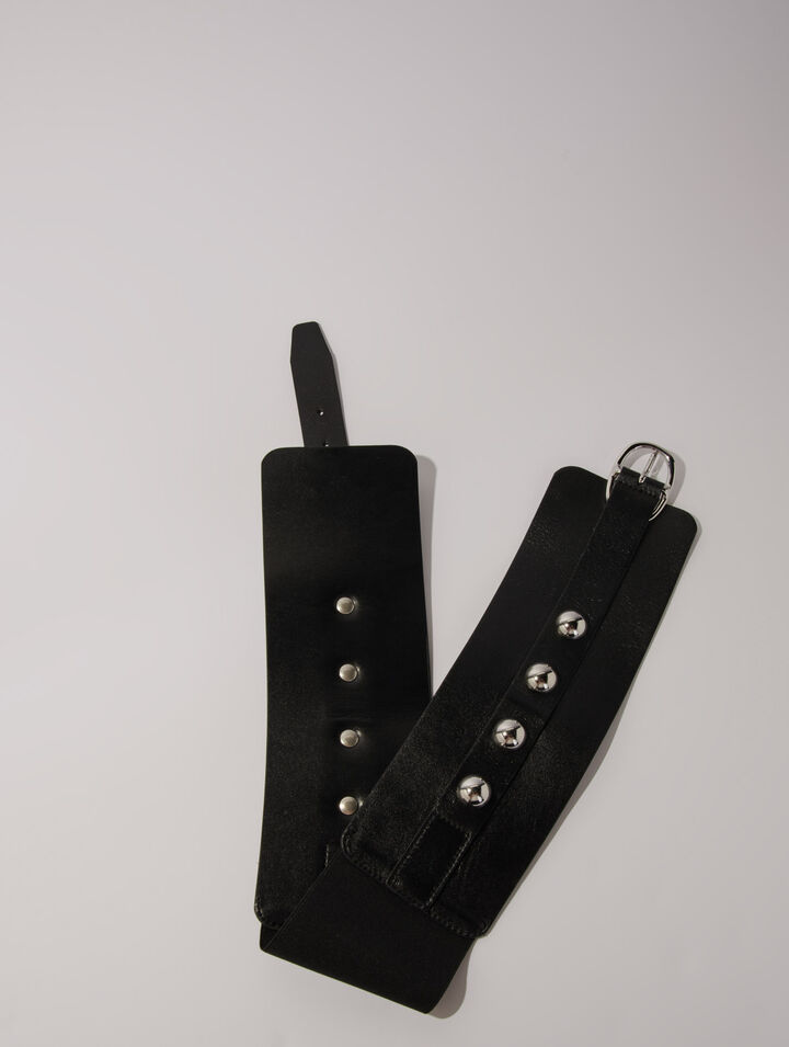 Ceinture corset en cuir