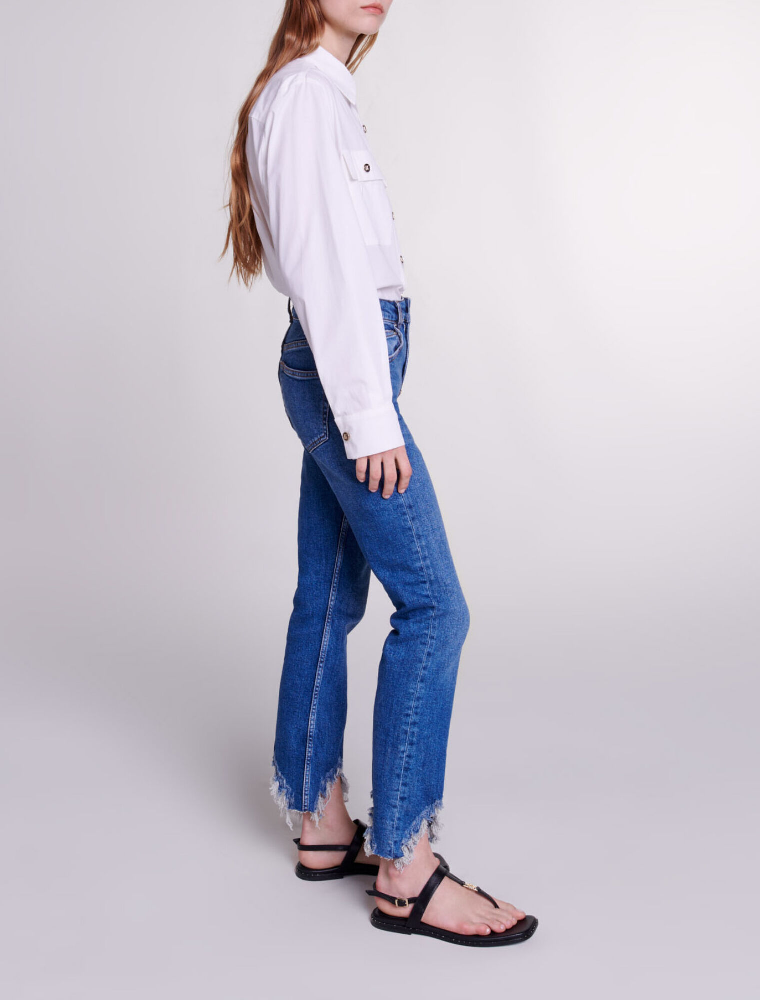 Skinny ripped jeans
