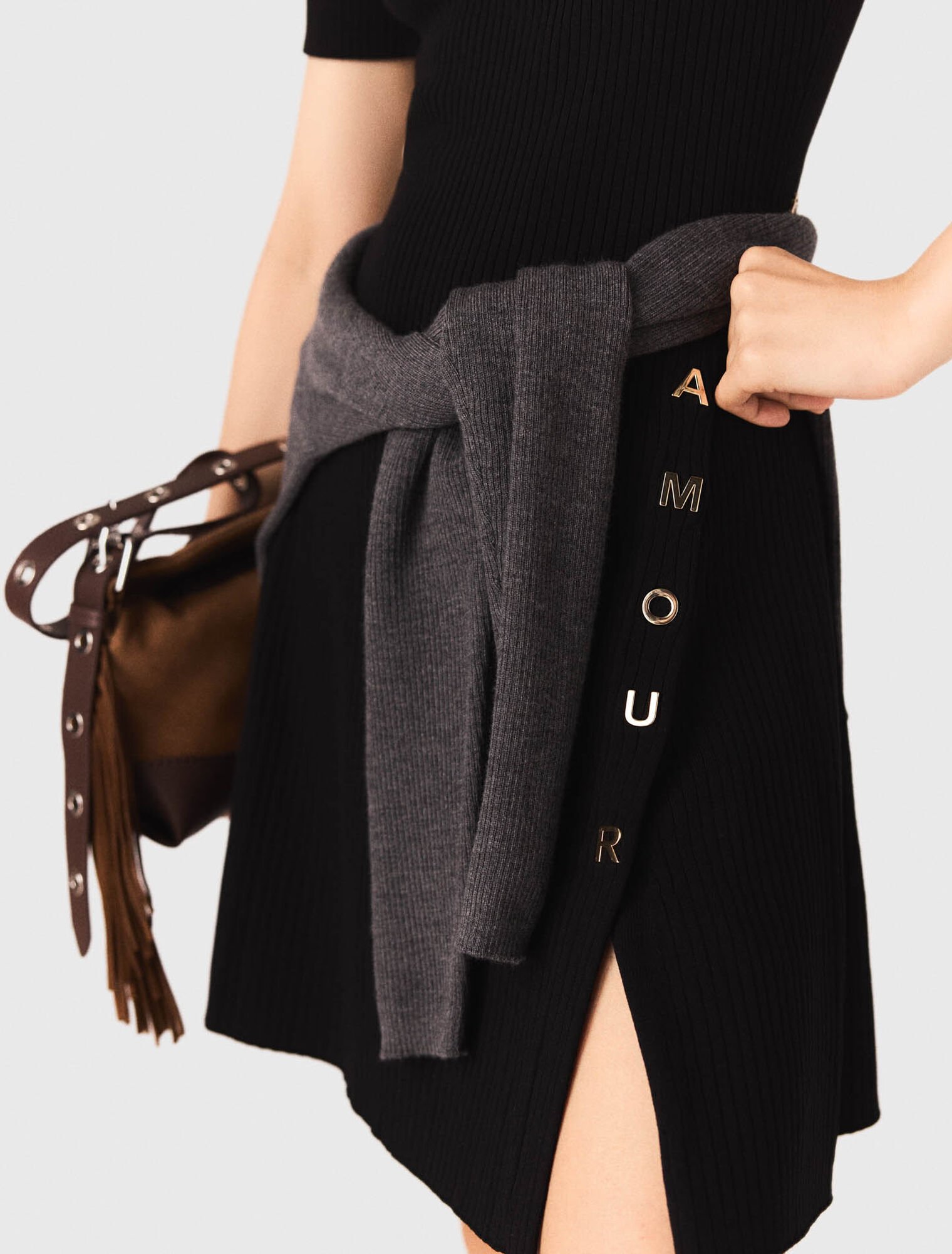 Short knit button dress