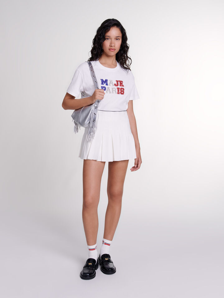 Short pleated skirt