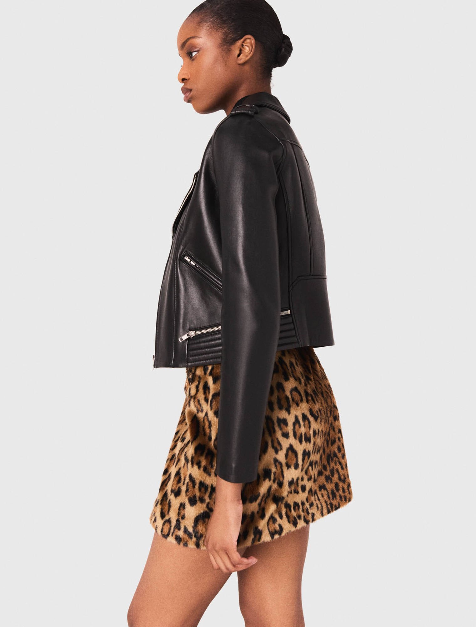 Blouson en cuir d'agneau