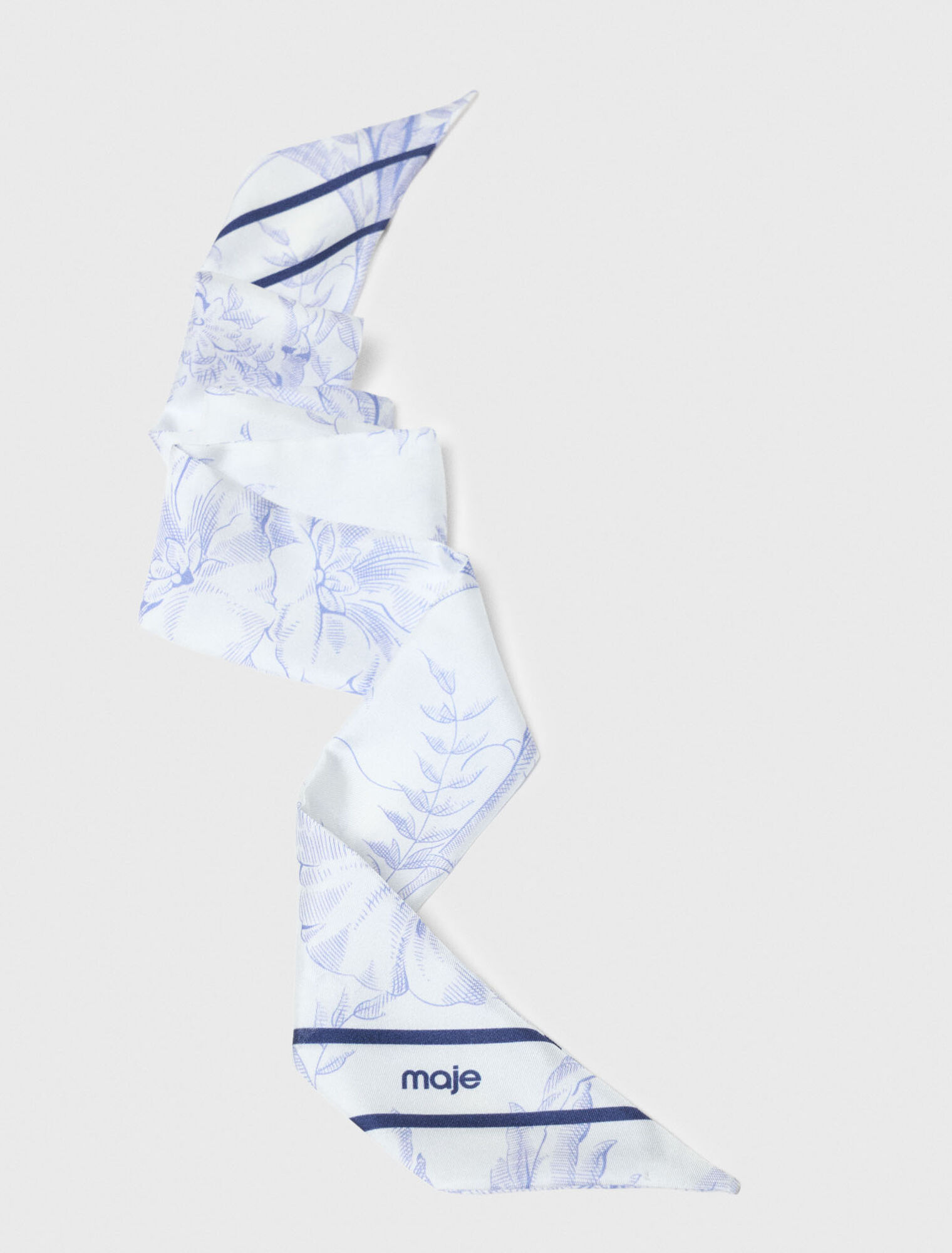 Floral print silk scarf