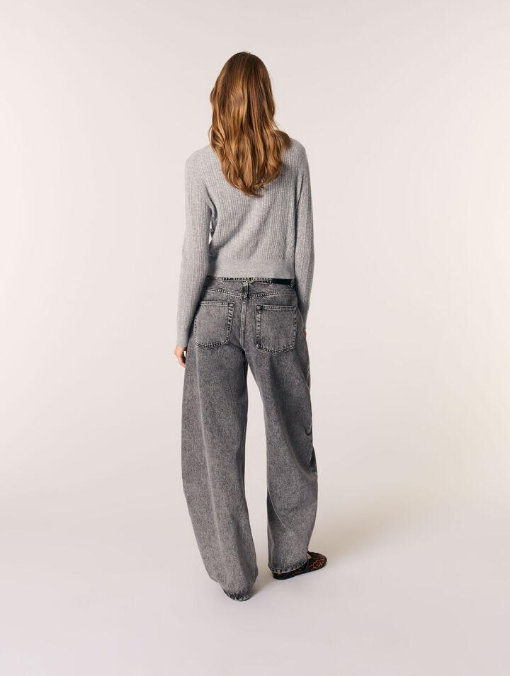Cardigan à col bijoux amovible