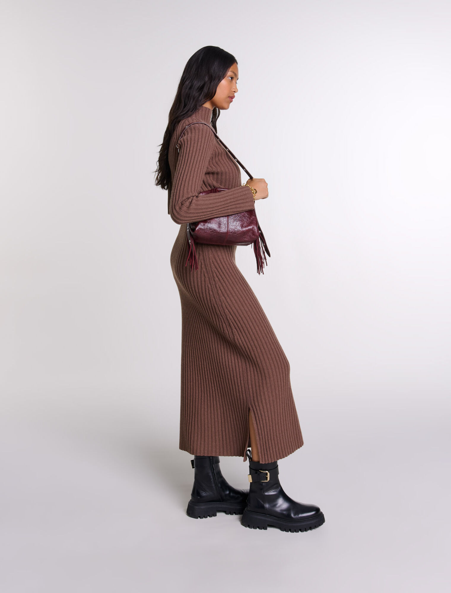 Robe longue 2-en1 en laine