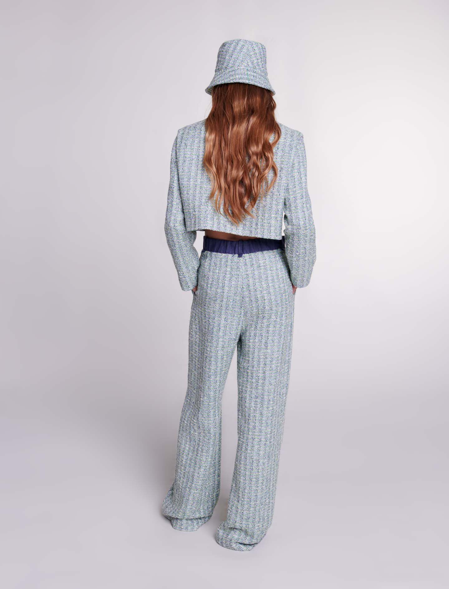 Wide-leg tweed trousers - Offline_Pants | Maje