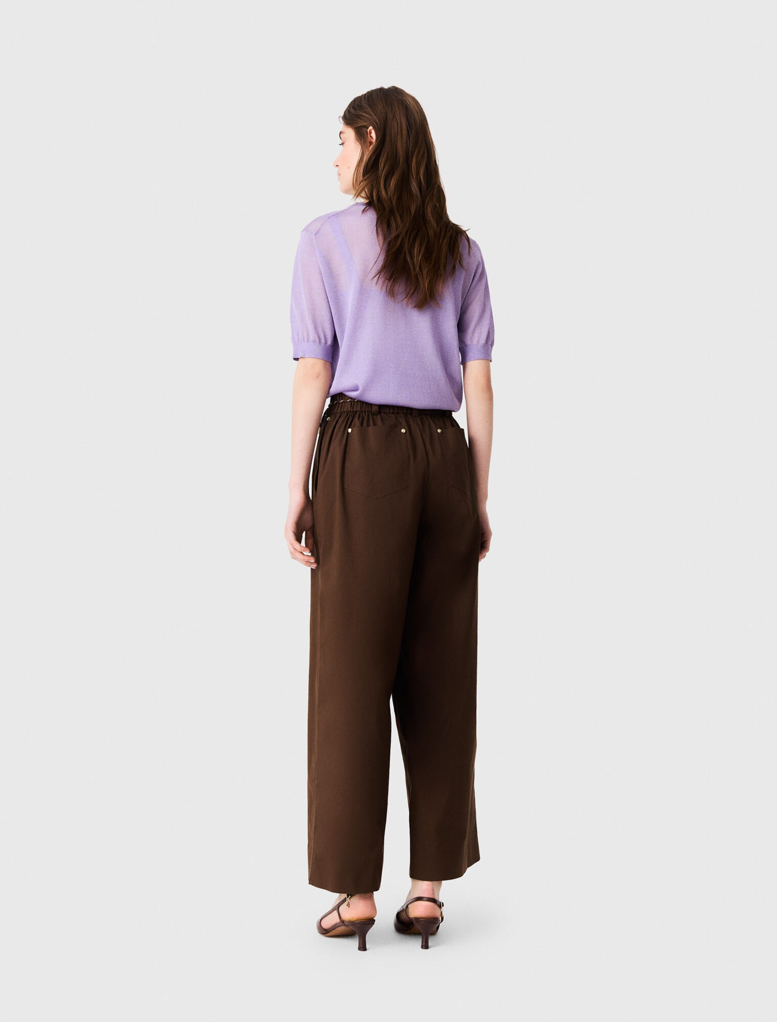 Pantalon large en coton