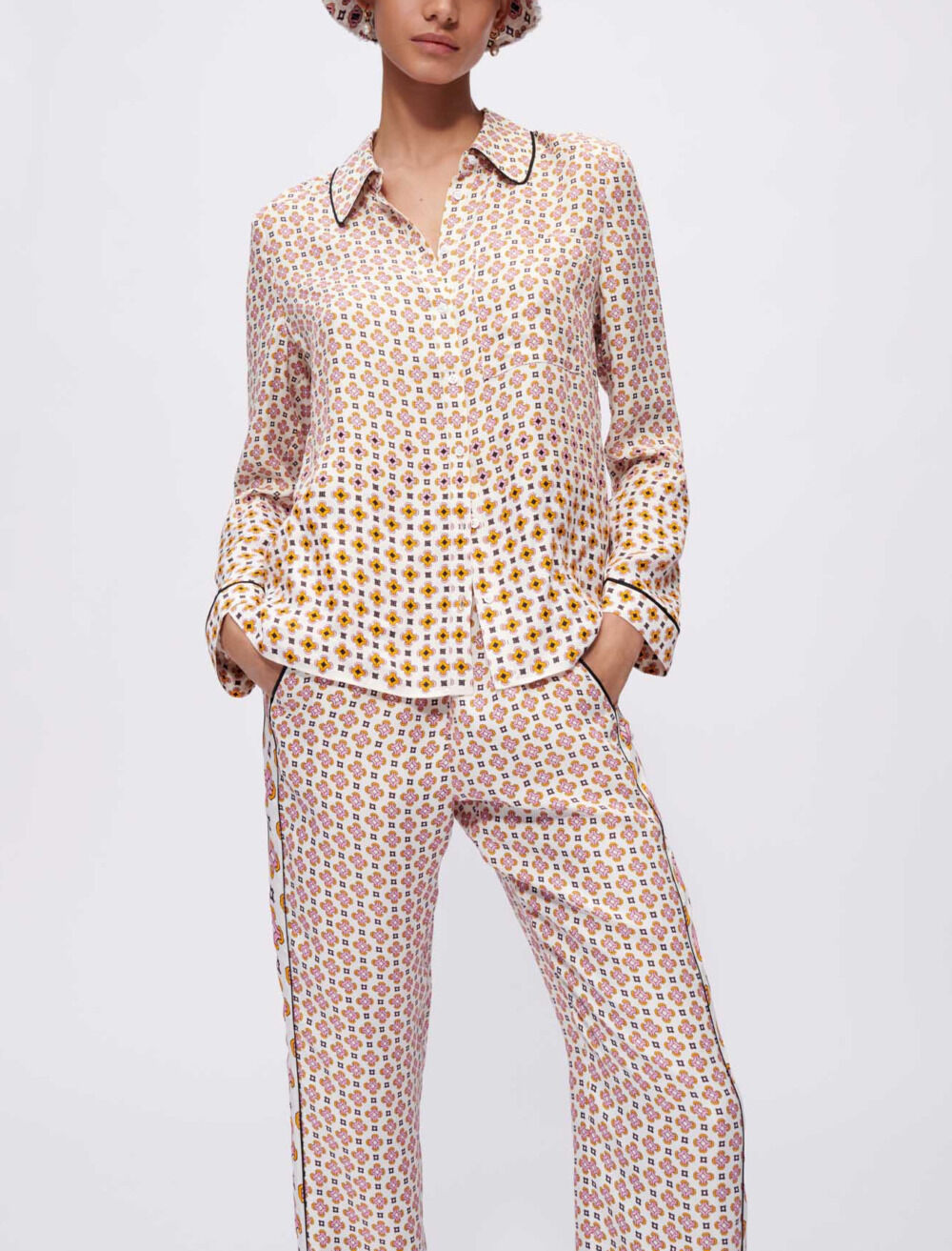 Chemise en viscose imprimee Tops Maje