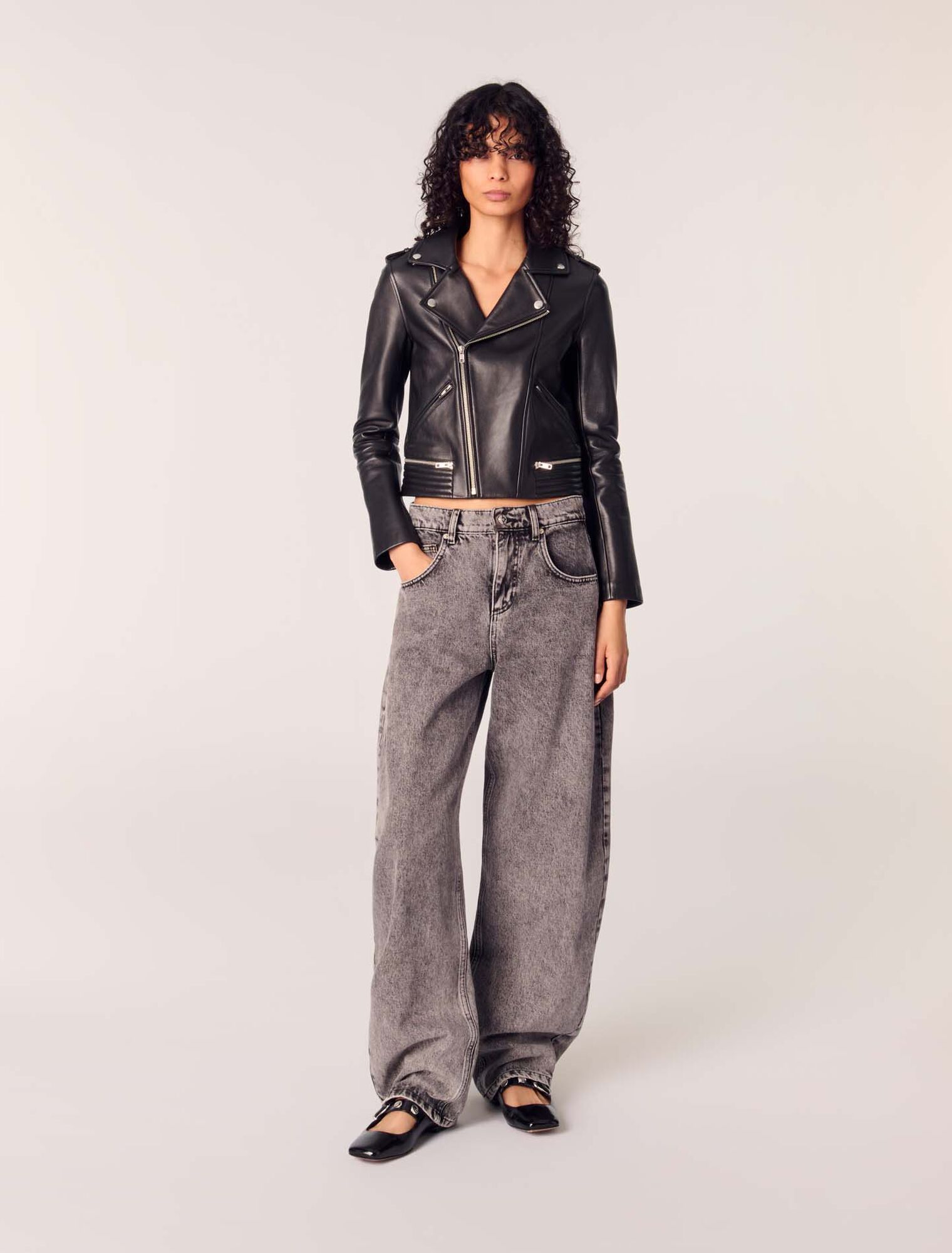 Blouson en cuir d'agneau