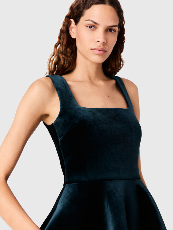 Robe patineuse en velours