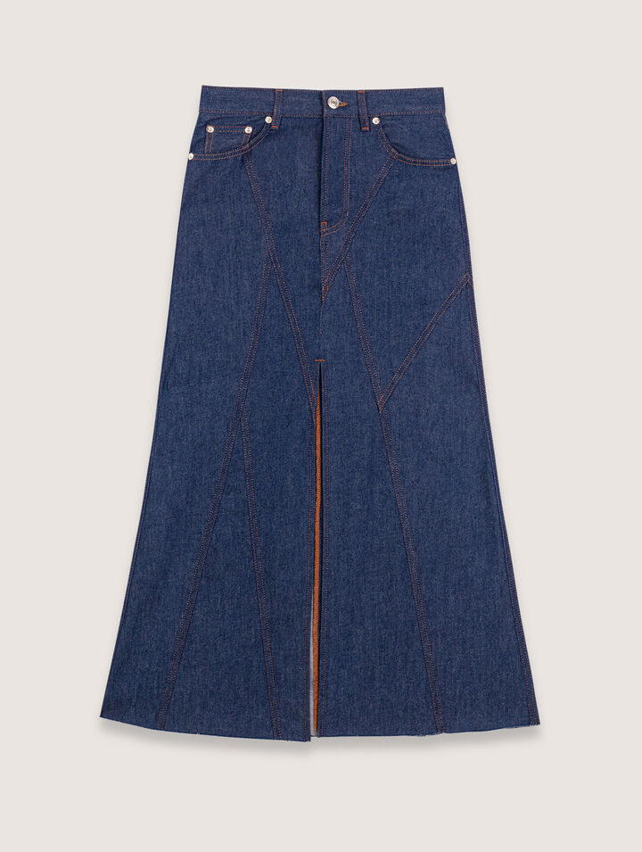 Jupe longue en denim