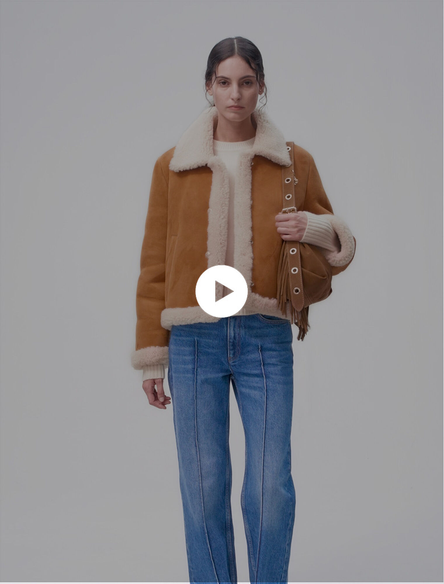 Manteau fourré effet mouton