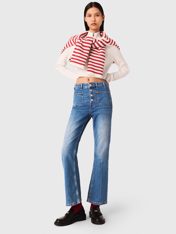 Jean denim à poches