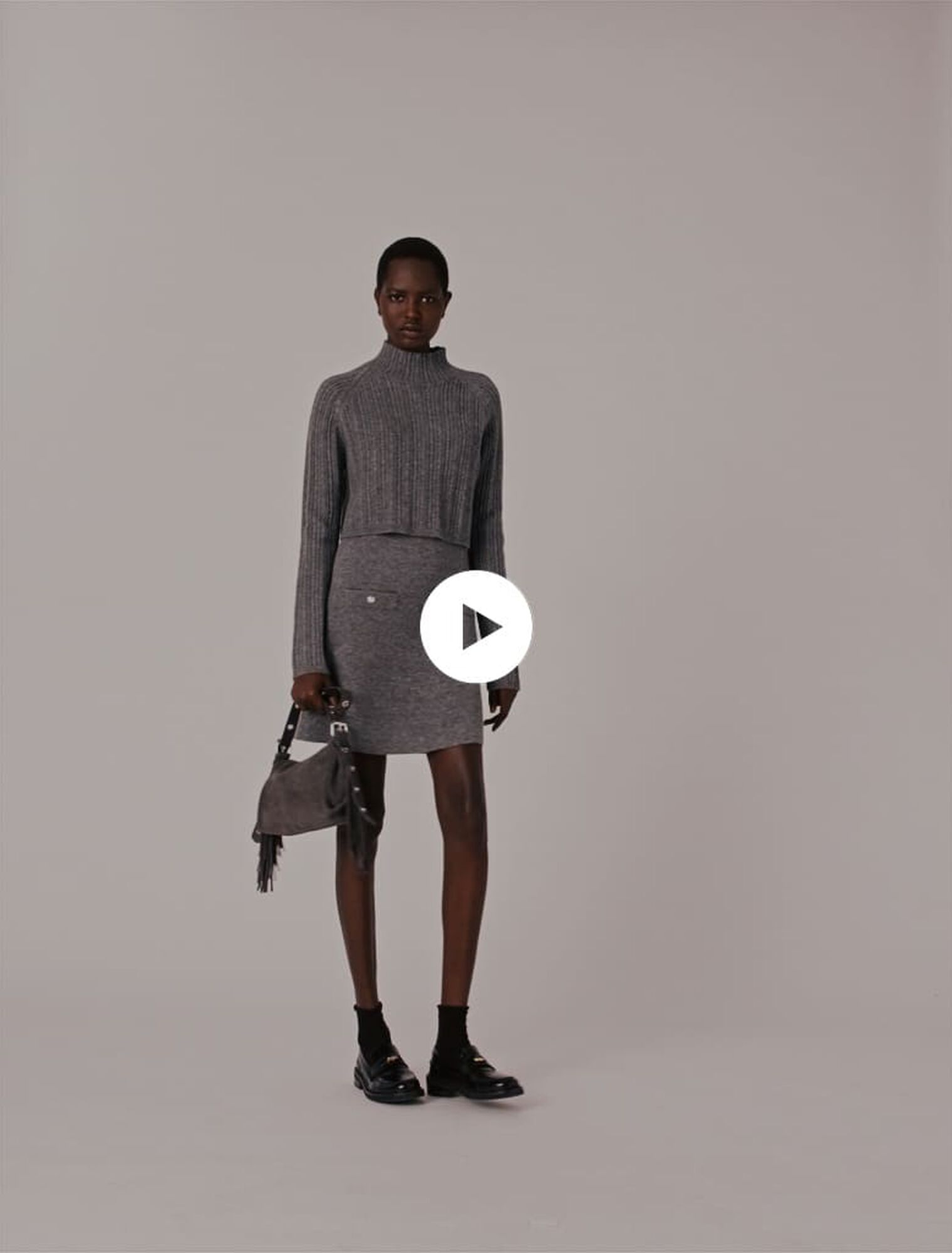 Robe en maille avec pull amovible