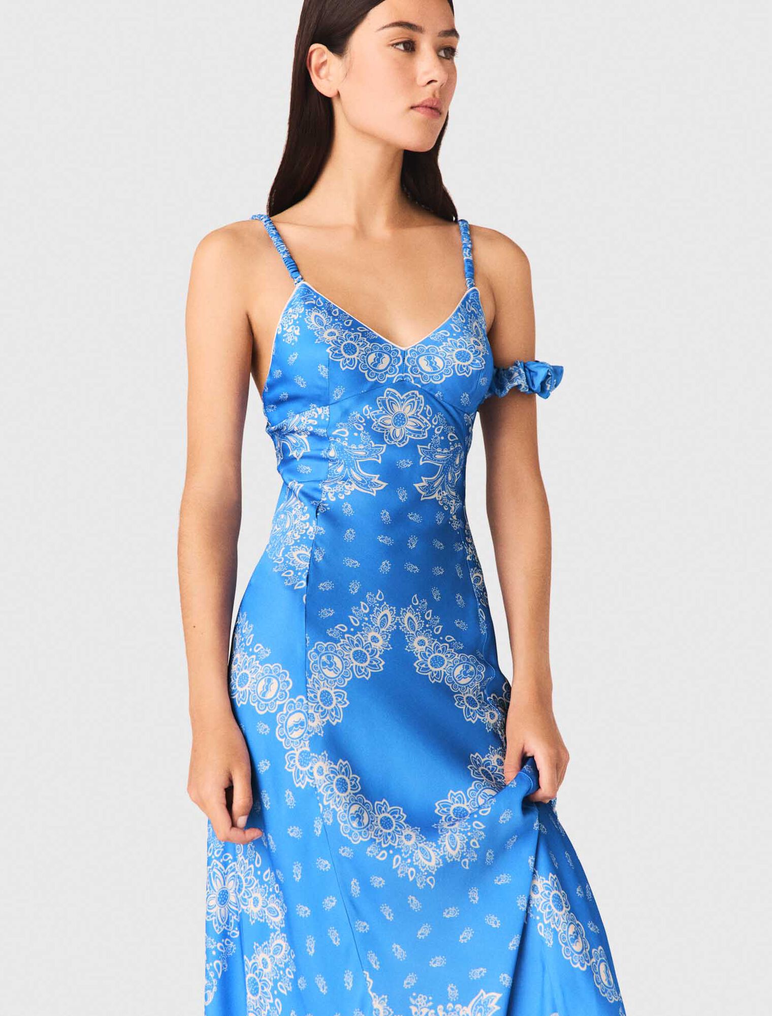 Robe longue imprim&eacute;e