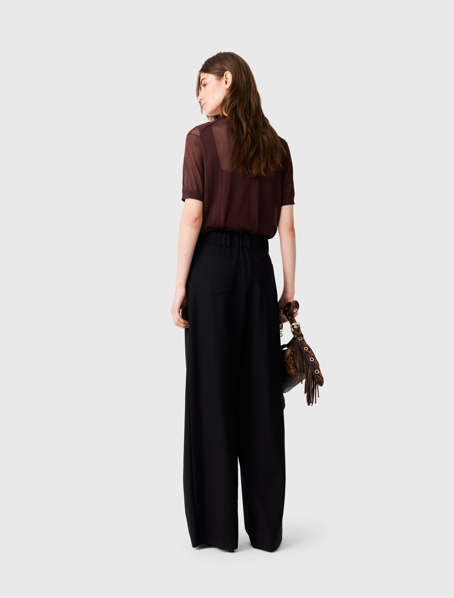 Wide-leg suit trousers