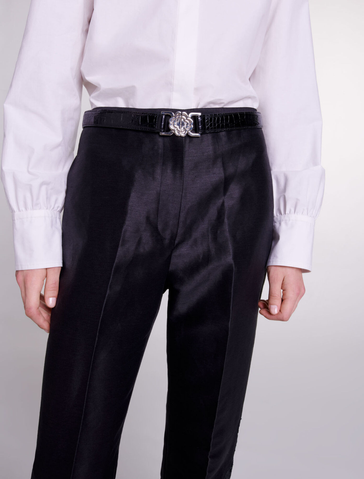 Pantalon évasé ajouré