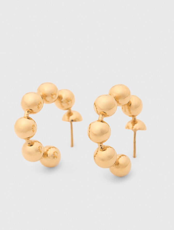Sphere hoop earrings
