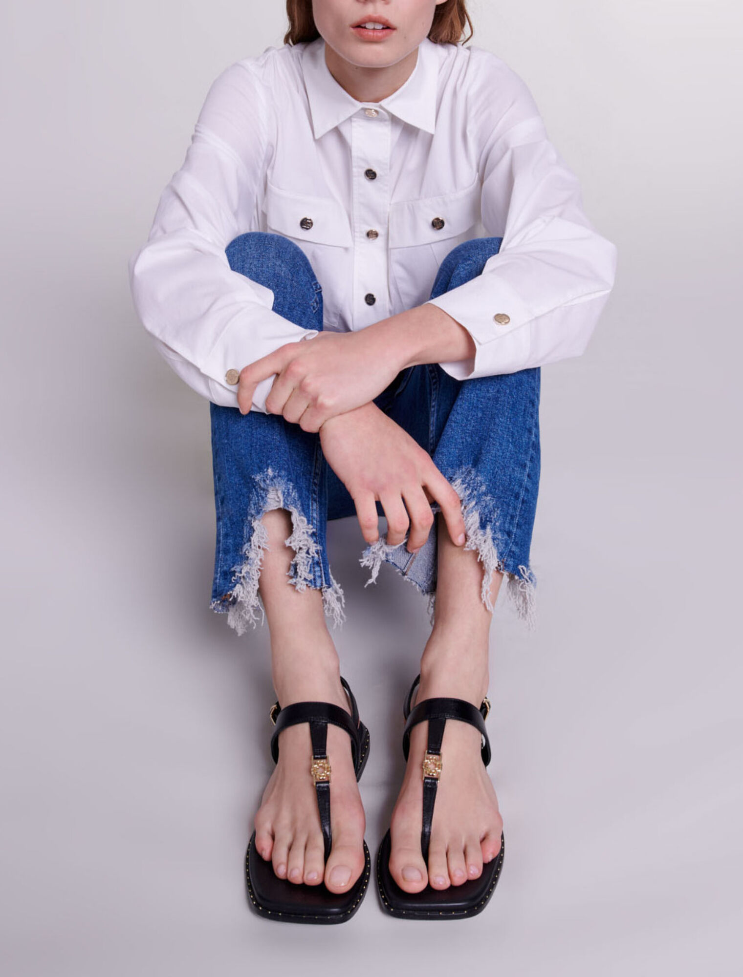 Skinny ripped jeans