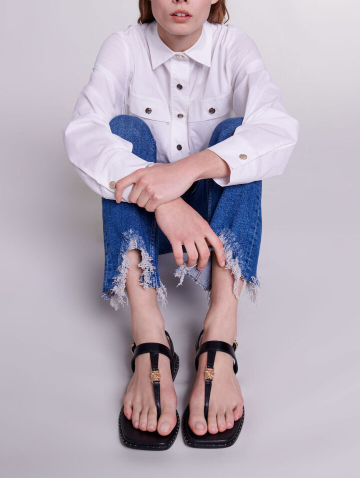 Skinny ripped jeans