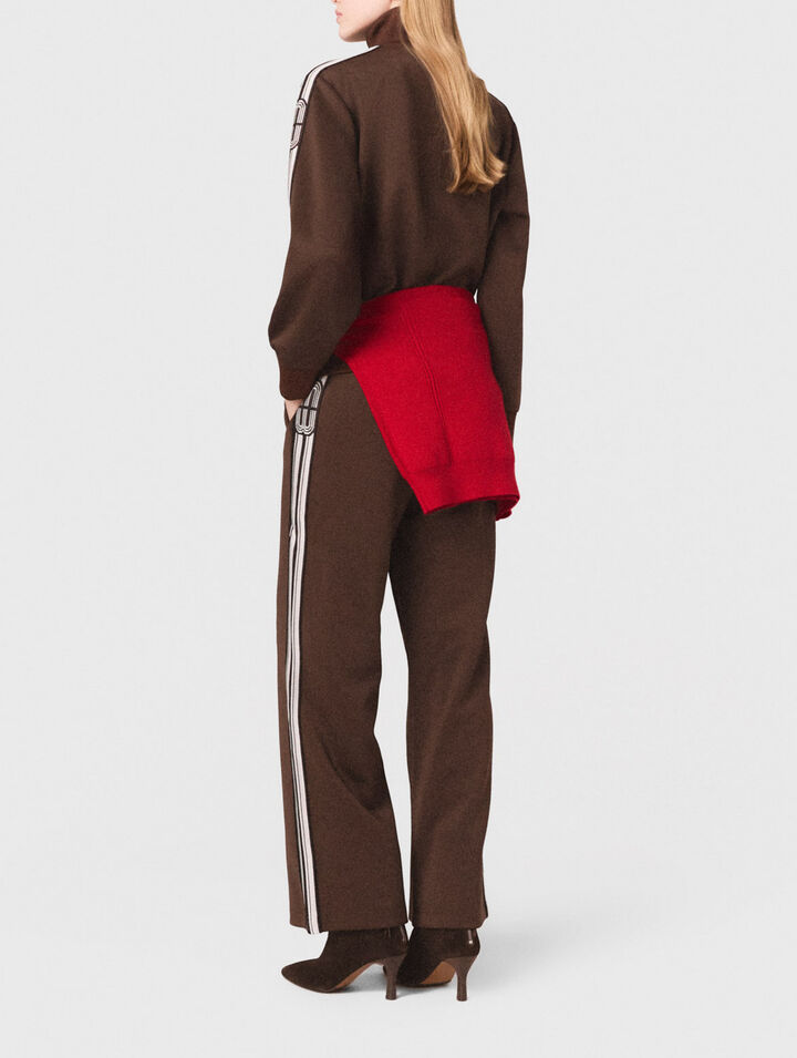 Sweatshirt avec bandes droites